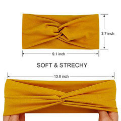 12 Pcs Wide Stretchy Headbands for Women Twist Knotted Headband Set Head Bands
