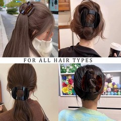 4 Pcs Flat Hair Clips Large Claw For 1 Count (Pack of 4), Color B