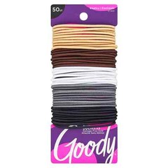 GOODY Ouchless Elastic Hair Tie – 50 Count Neutral Colors – 2MM for Fine to M…