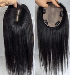 3.5″x5.5″/5″x6″Stick on Front Silk Top Base 100% Remy Human Hair Topper 12″~18″