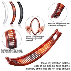 WILLBOND 6 Pcs Banana Clip Hair Clincher Combs Classic Banana Hair Clip Fish …