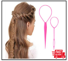 6pcs Topsy Tail and Hair Loop Styling Tool Set – Ponytail Makers, French Braid L