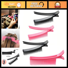 4 Pack Hair Sectioning Grip Clips for Styling, Coloring, Foiling, DIY Hairdressi