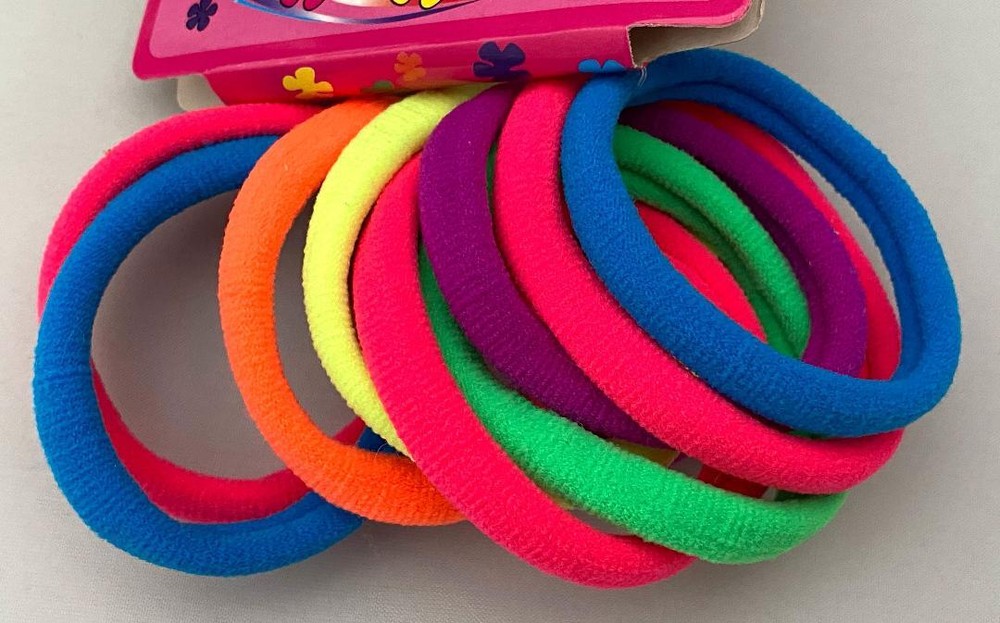 22 PCS! 10 PONYTAIL HOLDERS MULTI COLORS & 12 HAIR CLIP SNAPS FREE USA SHIPPING