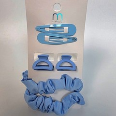 Melody 4th of July Hair Accessories Set Red White Blue Scrunchies Clips 24pc NEW