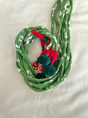 Handmade Green Color Pom-Pom Thread Hair String