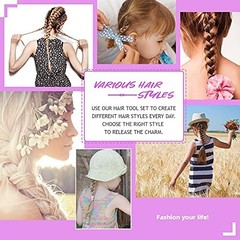 Topsy Tail Hair Tool Set 2 Sizes Loop Durable Plastic French Braid Styling Comb