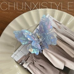 Butterfly Hair Claw Clip Women’s Acetate Shark Clip Princess Hairpin