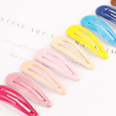 30PCS Colorful Enamel Hair Clips – 1.9″ Mixed Metal Snap Barrettes for Girls