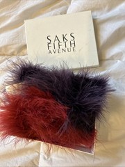 2 Purple And 1 Burgundy Fox Fur Boot Toppers NEW – In Box
