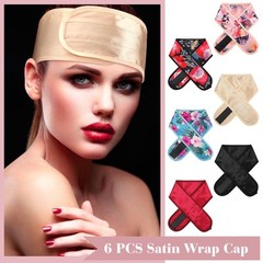 6 Pieces Satin Head Wrap Adjustable Hair Wraps for Sleeping Nonslip Satin Sle…