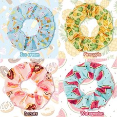 16 Pieces Cute Hair Scrunchies Kawaii Colorful Cute Unicorn Rainbow Mermaid D…