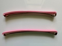 2 Goody Stay Tight Vtg Clasp Clip Hair Barrettes 3” USA Pink L133