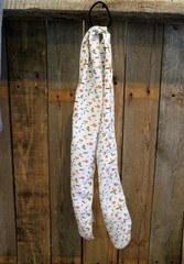 Hand Made Western Wild Rag Hair Ties White Floral Hair Tie Long