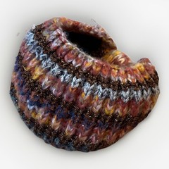 ANTHROPOLOGIE Headband Brown Metallic Gold Knit Ear Warmer Women’s