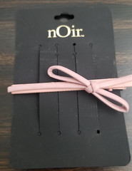 2 NOIR Hair Clips Hot Pink Python Snake Print & Mauve Pink Knot Tie Nordstrom