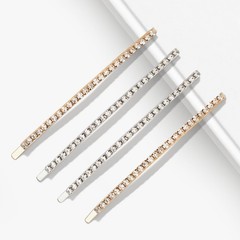 Kitsch Rhinestone Bobby Pins, Extra Long Hair Clips, Gold and Silver, 4 ct