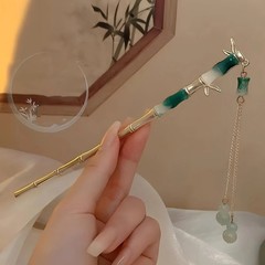 1/6pcs Elegant Chinese Style Tassel Hair Stick Traditional Floral Design Hairsty