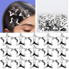 30 PCS 1.61″ Star Hair Clips, Y2K Hair Accessories, Silver Clips for Girls Women
