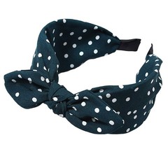 3 Pack Women’s Wide Polka Dots Headwraps Hair Band with Bow Assorted Colors