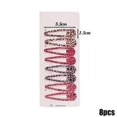 Ins Retro Leopard Print Pentagram BB Hair Clip Women’s Side Printed Hair Clips Z