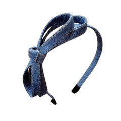 Blue Denim Headbands for Women,Skinny Bowknot Thin Headbands,Bowknot Hair Hoo…