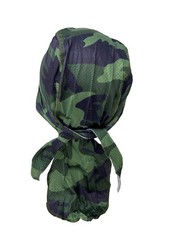 Moisture Wicking Classic Jungle Camo Vented Headwrap Biker Durag Cap Doo Rag