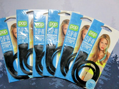 Hair Wear Pop Clip-In Color Strips 100% Fine Human Hair 16″ 6 Sealed Packages
