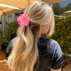 4 Pcs Hawaiian Flower Hair Claw Clips for 1 Count (Pack of 4), Hibiscus