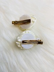 Rose Flower Hair Clip Ivory White Faux Pearl Women Fashion Accessories New Lot 2