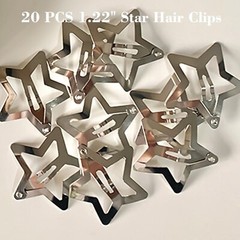 20 PCS 1.22″ Star Hair Accessories – Non-Slip Metal Snap Clips and Barrettes …