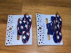 2 PACK-Oh My Stars Red White Blue Cowgirl Hair Claw Clip Star NWT- 4th of July