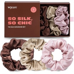 100% Silk Scrunchies – Gentle on Hair Mulberry Silk Scrunchies for Women – Lu…