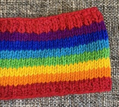 HEADBAND Nepal Hand Made Wool Head Band New Crochet Rainbow Pride #ö