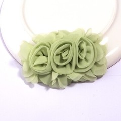 7*12cm Chiffon Fabric Flowers Handmade Rose Silk Flower For DIY Hair Accessories