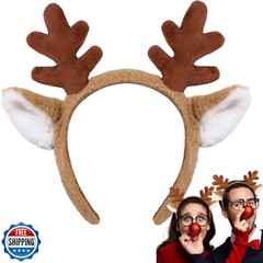 DaliDali Deer Antlers headband, Reindeer Antlers Headband, Christmas Headband