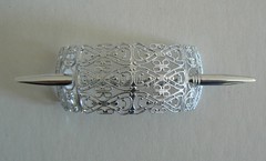 SALE Filigree Vintage Hair Clip Pin West Germany Light Weight Never Worn SilverC
