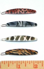Hair Clip Metal Bar Slide Snap Thin Barrette Women Animal Print Made in France