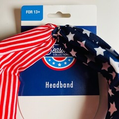 Headband Hair Band Accessory Flag Stars Stripes Fabric America Patriotic USA x
