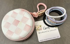 Goody X Mackenzie Childs Courtly Check Purse Clip Zipper Metal Charm & 15 Bands