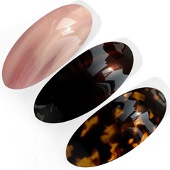 3PCS French Hair Barrettes for 1 Count (Pack of 3), caramel+tortoise+pink