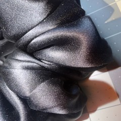 XXL Silk Scrunchie Women Elastic Hairbands / ponytail /Hair Ties. Black