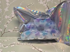 Blue Floral Claw Clip For Thick or Thin Hair Curved Butterfly Clamp New