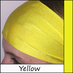 Hair Band Athletic Wide Fashionable Sports Gym Workout Teams Colorful [Yellow]