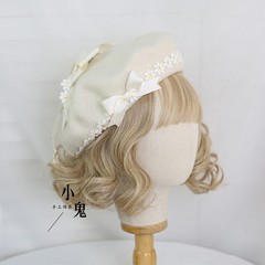 Japanese Hat Hair Accessories Handmake Bow Daisy Lace Beret Sweet Lolita
