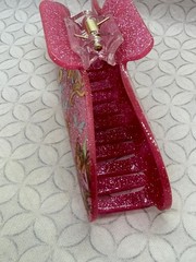 The Winx Club X SHEIN Stylish Shiny Rose Pink Printed Hair Clip Bloom Stella