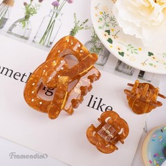 Framendino, 3 Pack Bread Hair Claw Clips Funny 1 Count (Pack of 3), Brown