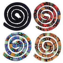 4 Pieces Spiral Lock Hair Tie for Dreadlocks – Iron Wire Embedded, Bendable Pony