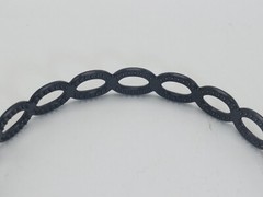 8 Black Plastic Small Hollow Circle Hoop Alice Headband Hair band 15mm Free Ship