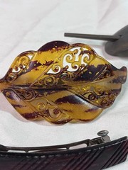 Hair Barrettes Hair Sticks With Bead Banana Clip Lot Of 8 Faux Tortoise Shell